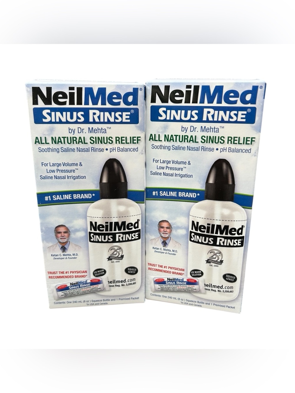 Lot 2 Neil Med Sinus Rinse NEW in Box